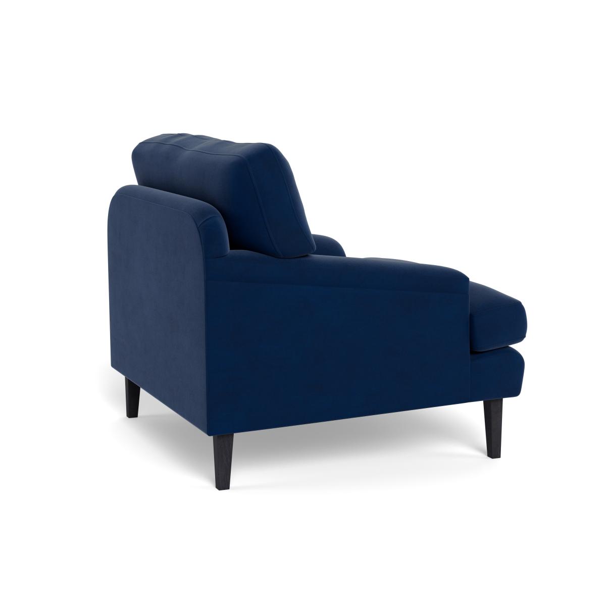 Heal's Stanton Armchair Velvet Midnight Black Feet – image 5