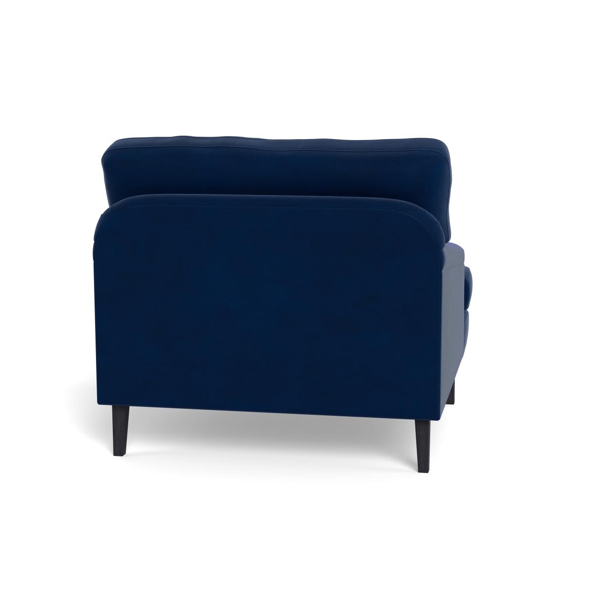 Heal's Stanton Armchair Velvet Midnight Black Feet – image 6