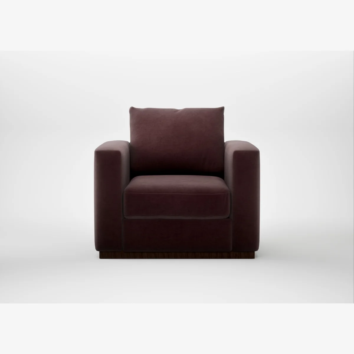 Heal's Trento Armchair Smart Luxe Velvet Acorn – image 1