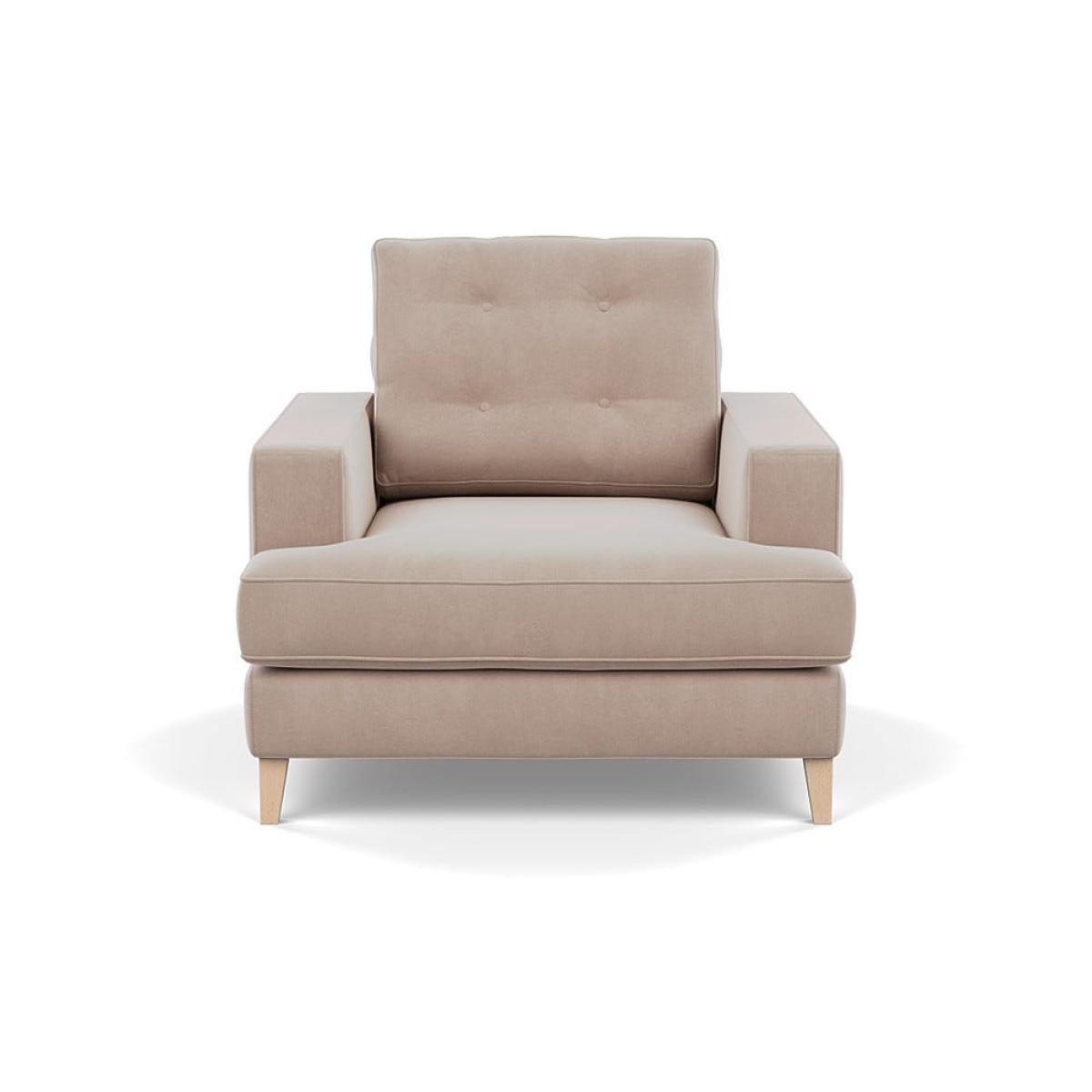 Heal's Mistral Armchair Smart Velvet Pebble Natural Feet – image 2