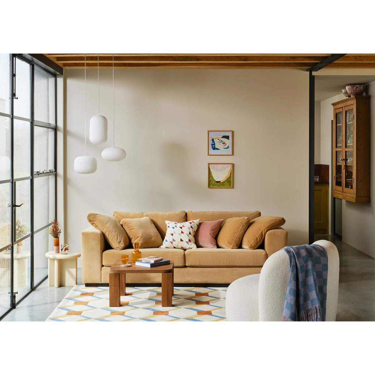 Heal's Trento Armchair Smart Cotton Linen Rice – image 2