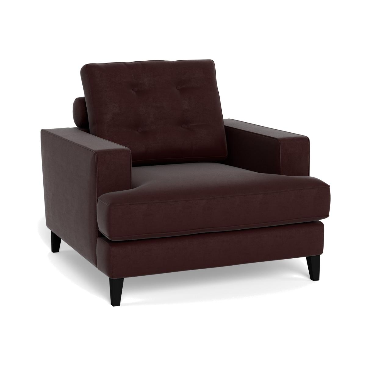 Heal's Mistral Armchair Smart Luxe Velvet Acorn Black Beech Feet – image 1