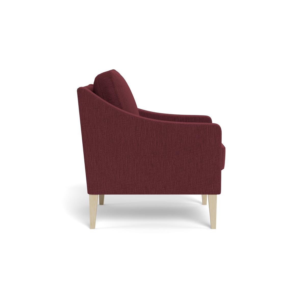 Heal's Richmond Armchair Smart Linen Mix Maroon Natural Ash Feet - Heal's UK Furniture – image 3