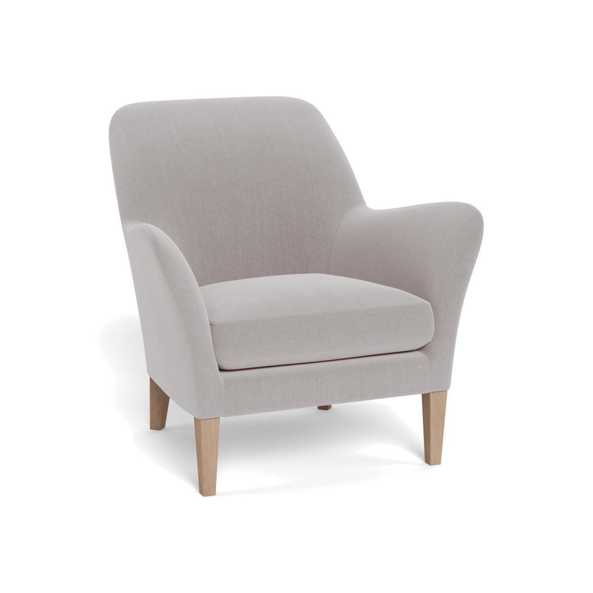 Heal's Wallis Armchair Chunky Boucle Ecru Stained Oak Feet – image 1