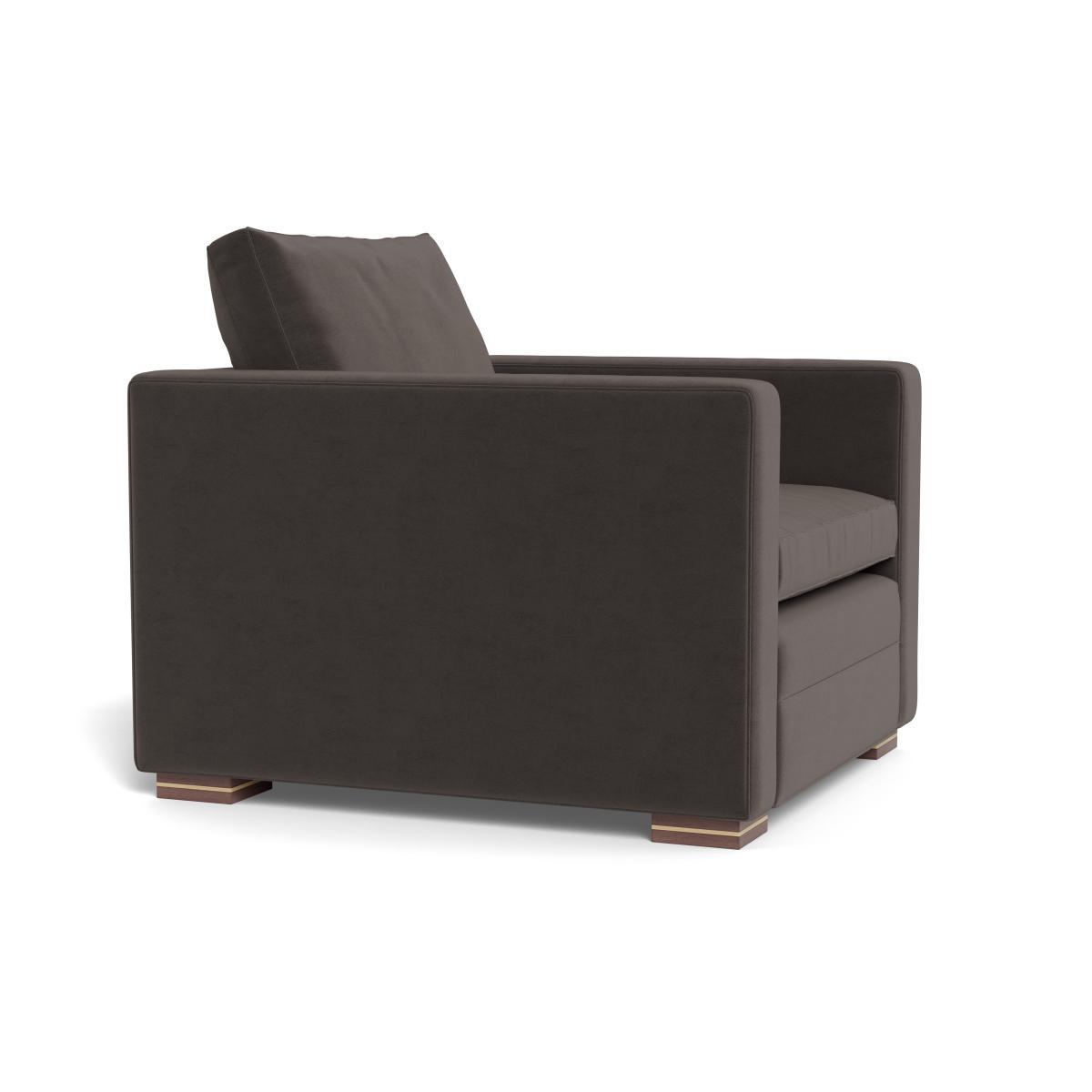 Heal's Palermo Armchair Nobilis Velvet Sable Brass and Walnut Feet - Heal's UK Furniture – image 2