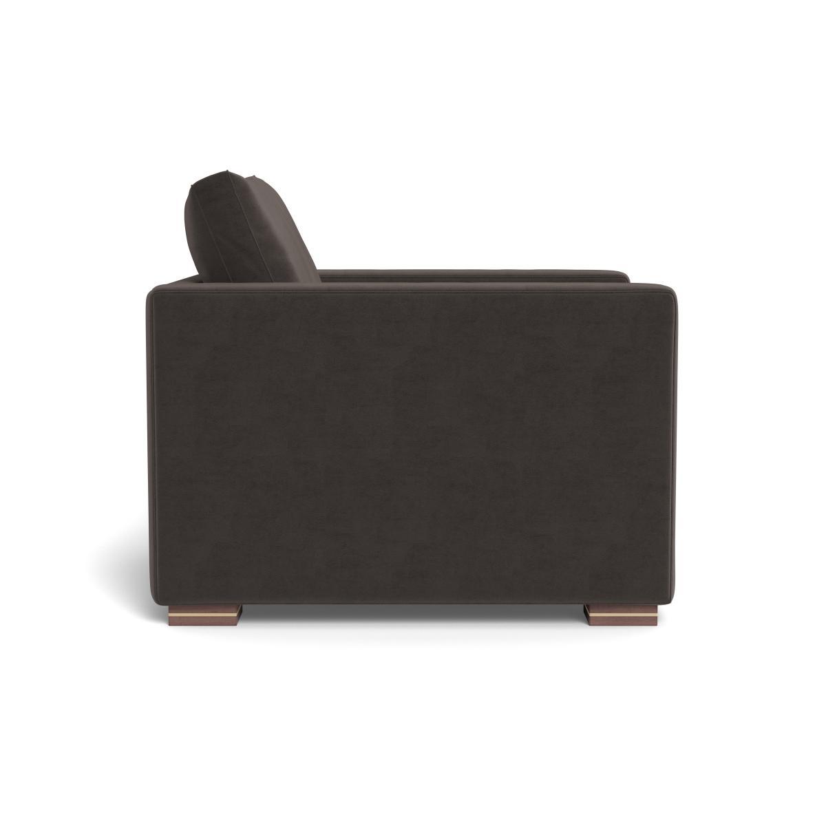 Heal's Palermo Armchair Nobilis Velvet Sable Brass and Walnut Feet - Heal's UK Furniture – image 3