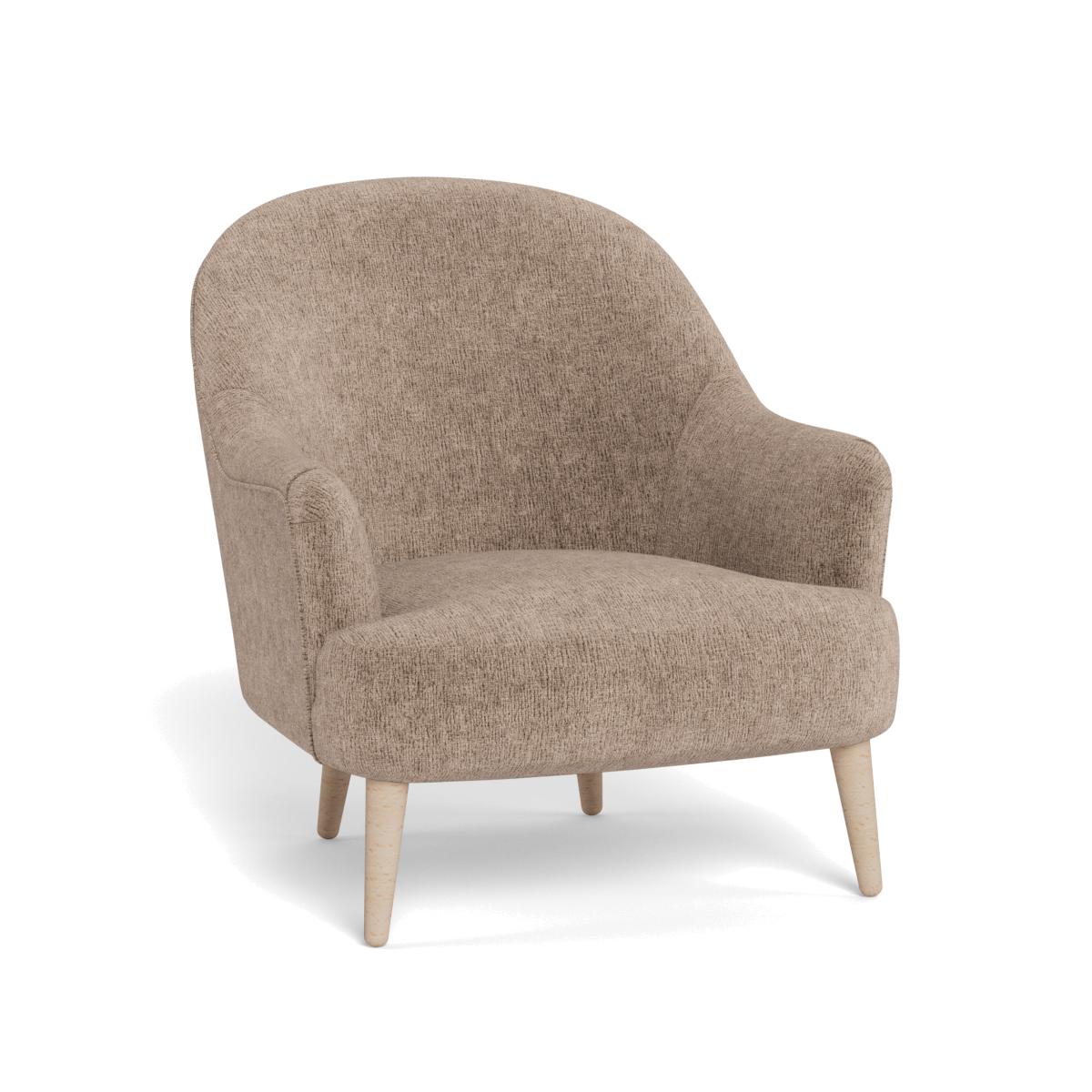 Heal's Elgin Chair Boucle Velvet Rocky Black Feet – image 1