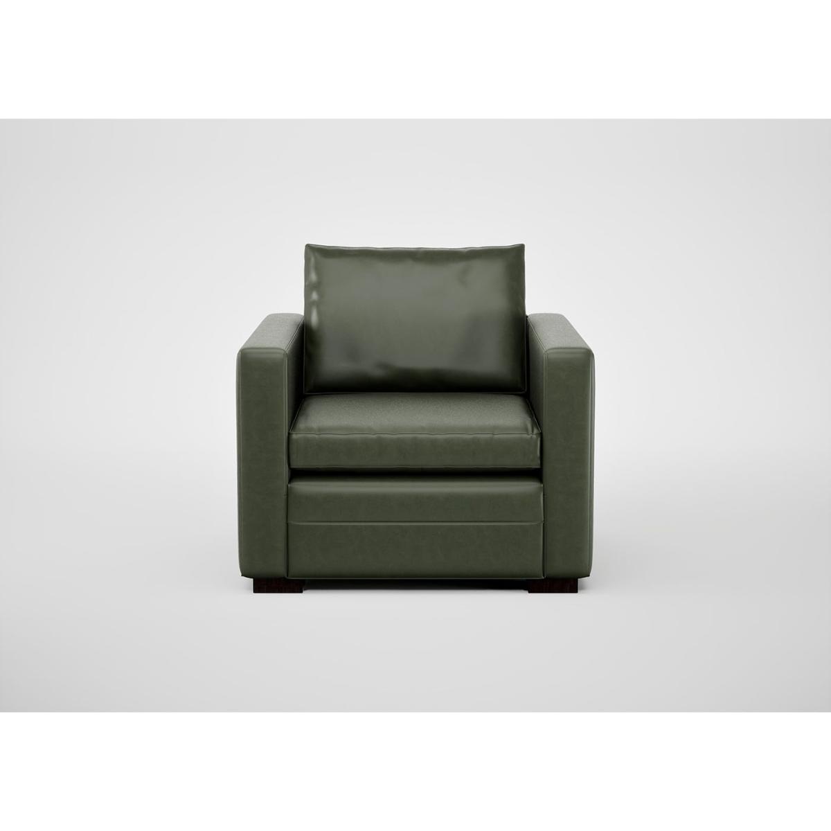 Heal's Palermo Armchair Heritage Leather Dark Walnut 5069 Walnut Feet – image 2