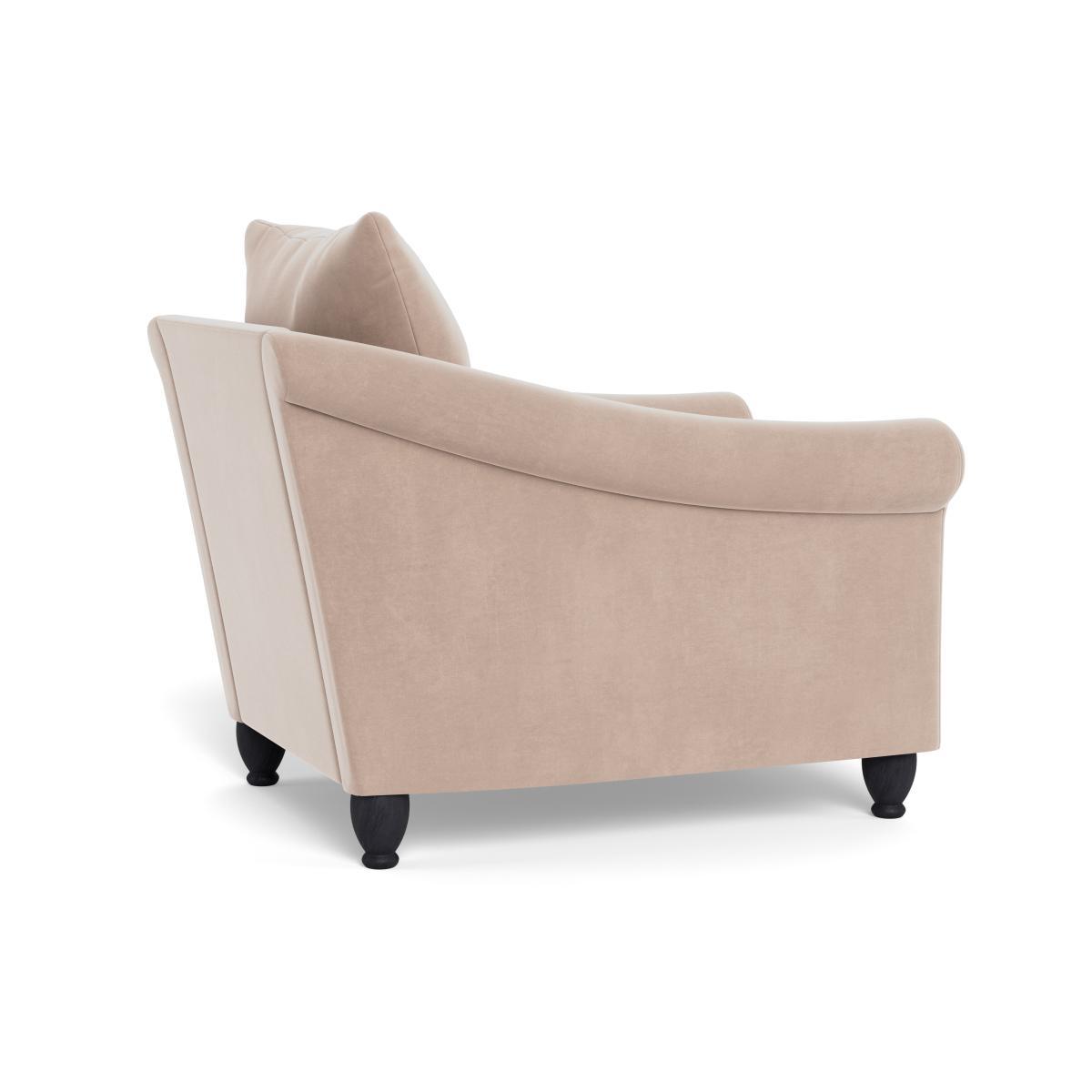Heal's Devon Armchair Smart Velvet Pebble Natural Ash Feet - Heal's UK Furniture – image 4