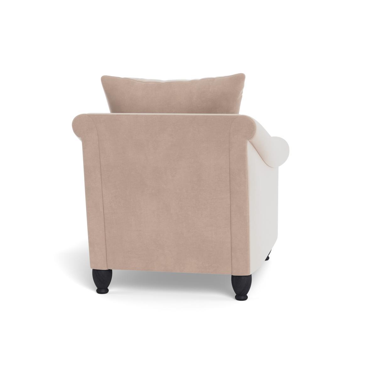 Heal's Devon Armchair Smart Velvet Pebble Natural Ash Feet - Heal's UK Furniture – image 5