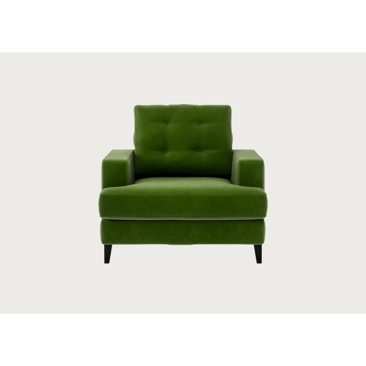 Heal's Mistral Armchair Cotton Velvet Evergreen Natural Feet – image 2