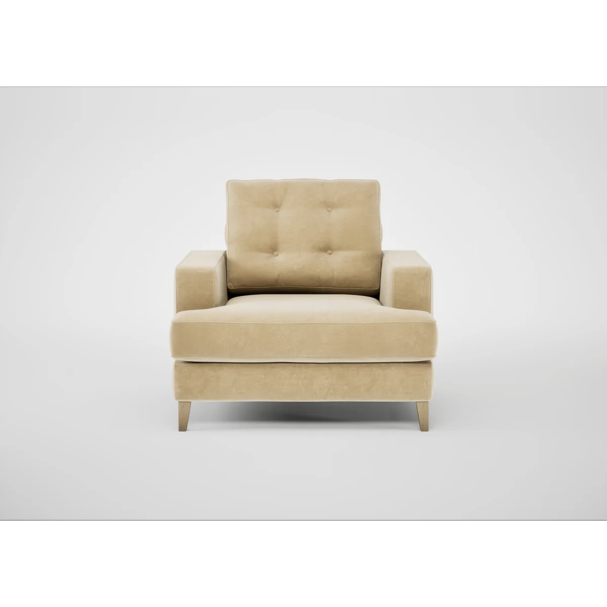 Heal's Mistral Armchair Cotton Velvet Evergreen Natural Feet – image 11