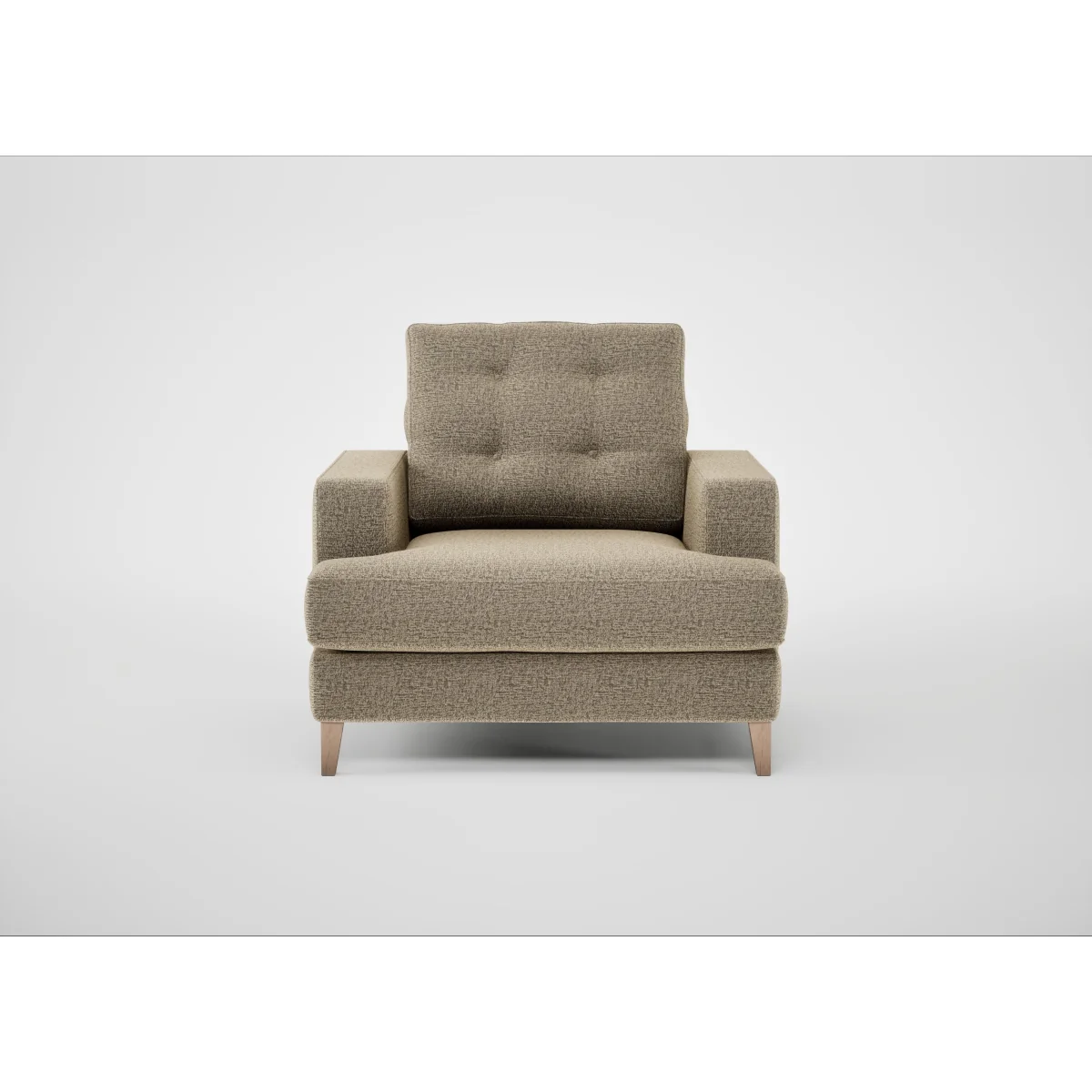 Heal's Mistral Armchair Cotton Velvet Evergreen Natural Feet – image 4