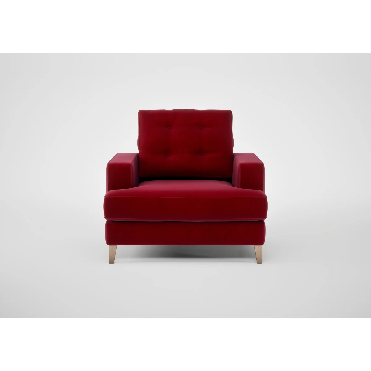 Heal's Mistral Armchair Cotton Velvet Evergreen Natural Feet – image 9