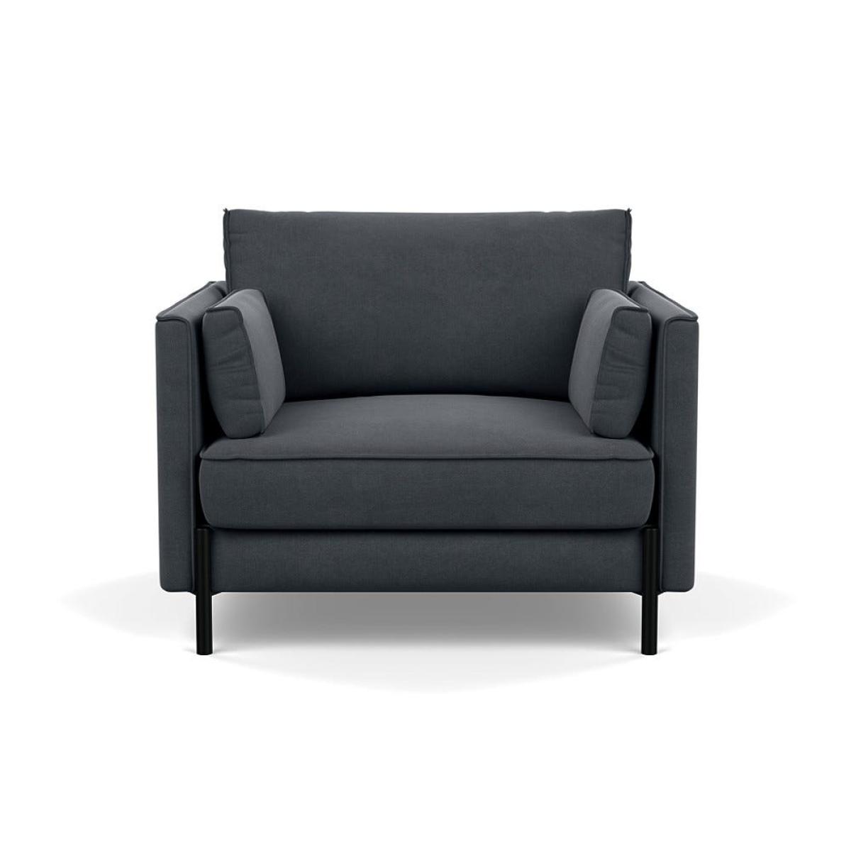 Heal's Tortona Armchair Linen Dark Grey – image 2