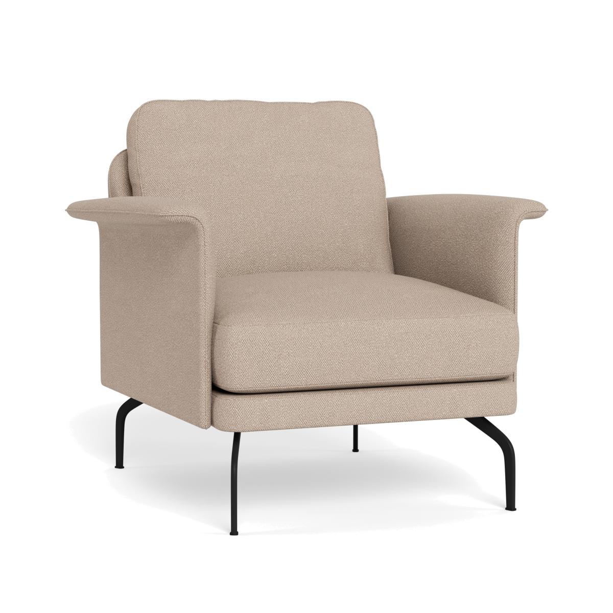Heal's Iver Armchair Boucle Tweed Pearl Black Feet – image 1