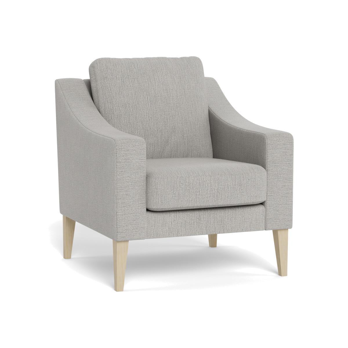 Heal's Richmond Armchair Smart Linen Mix Silver Black Feet - Heal's UK Furniture – image 1