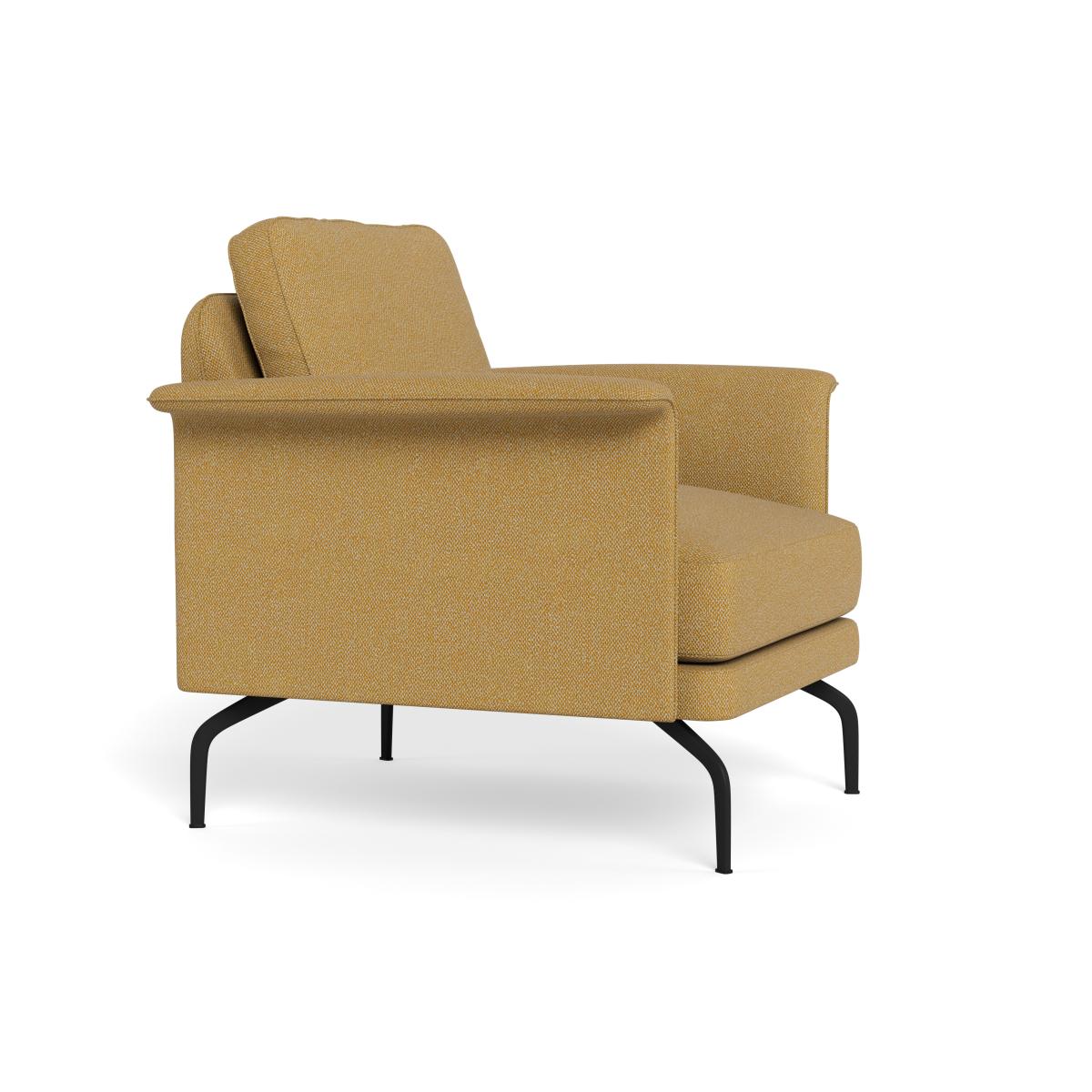 Heal's Iver Armchair Boucle Tweed Citrine Black Feet – image 2