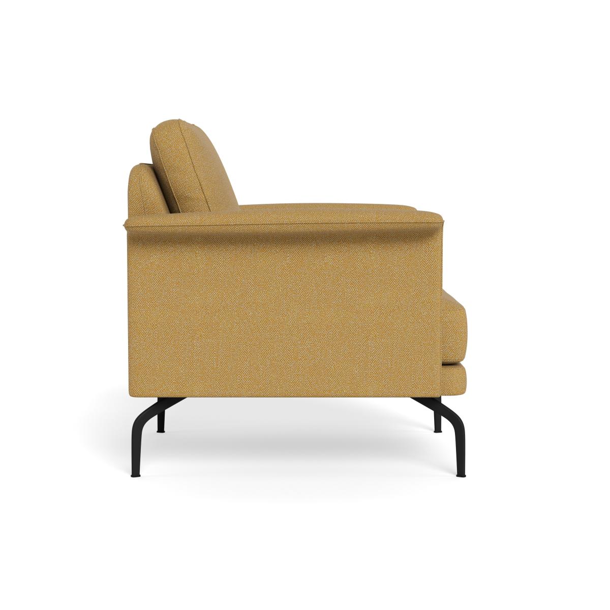 Heal's Iver Armchair Boucle Tweed Citrine Black Feet – image 3