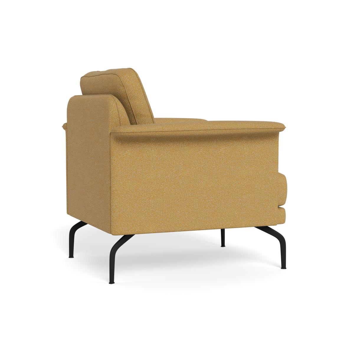 Heal's Iver Armchair Boucle Tweed Citrine Black Feet – image 4