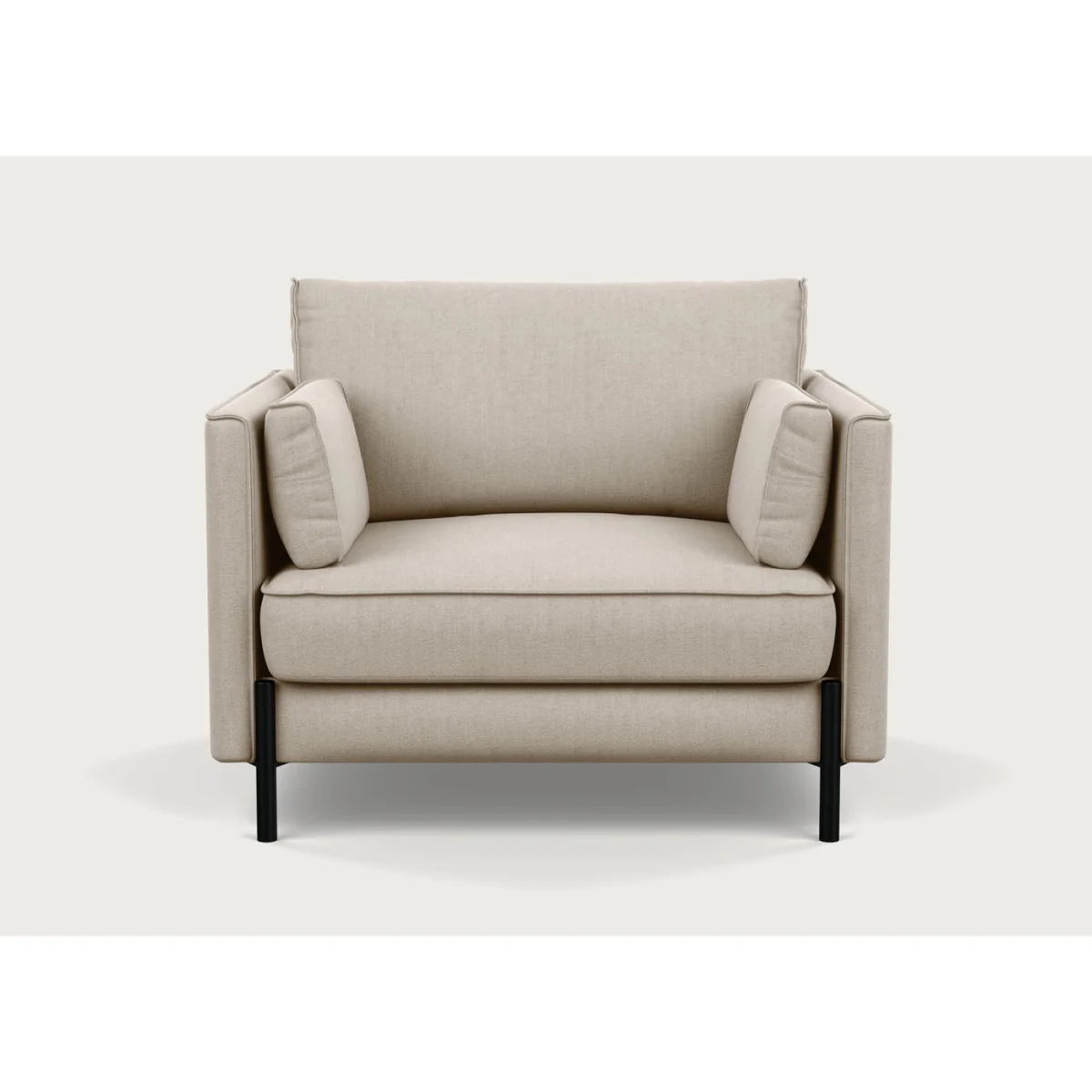 Heal's Tortona Armchair Wool Velvet Olive Black Feet – image 3