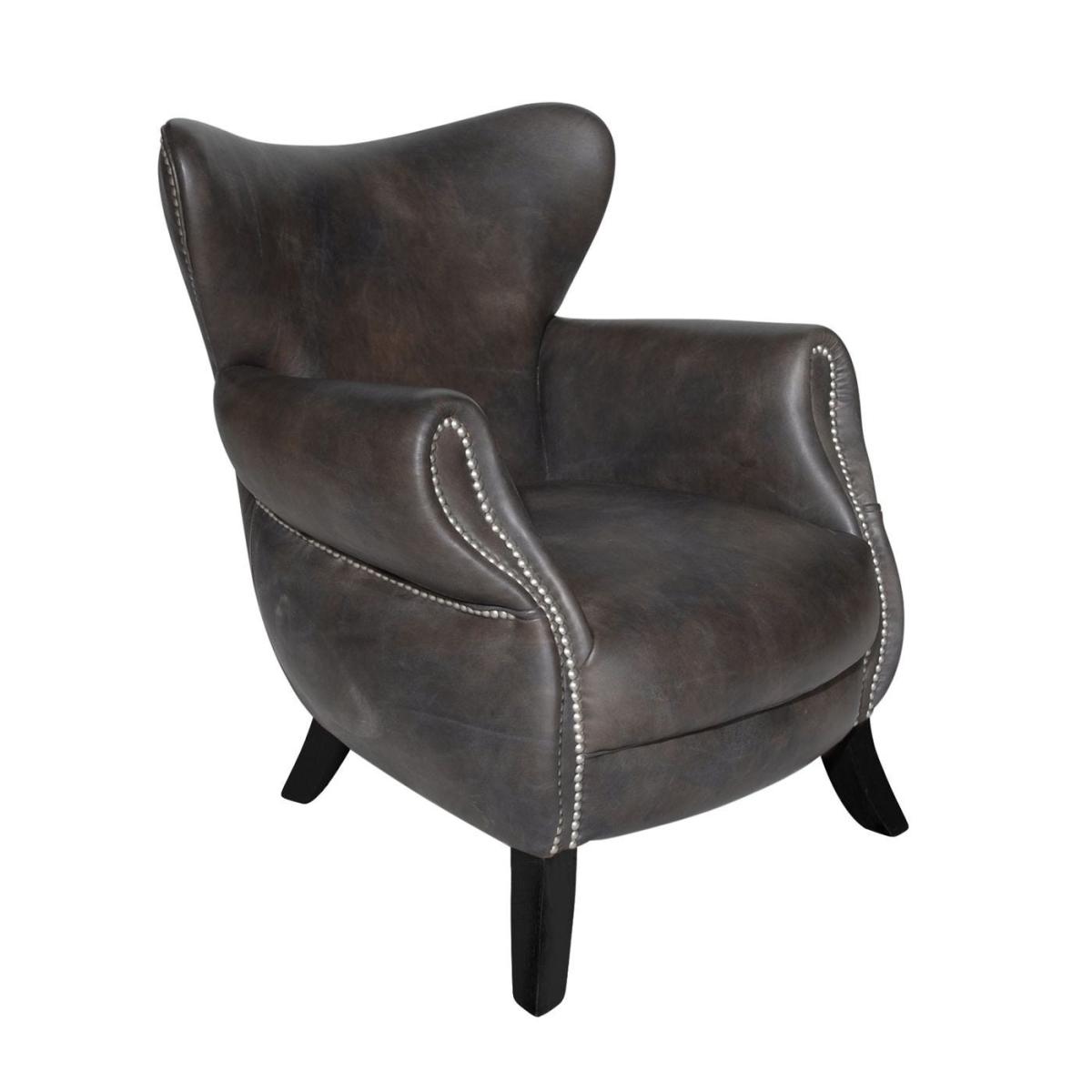 Timothy Oulton Scholar Chair in Destroyed Black Leather - Heal's UK Furniture – image 2