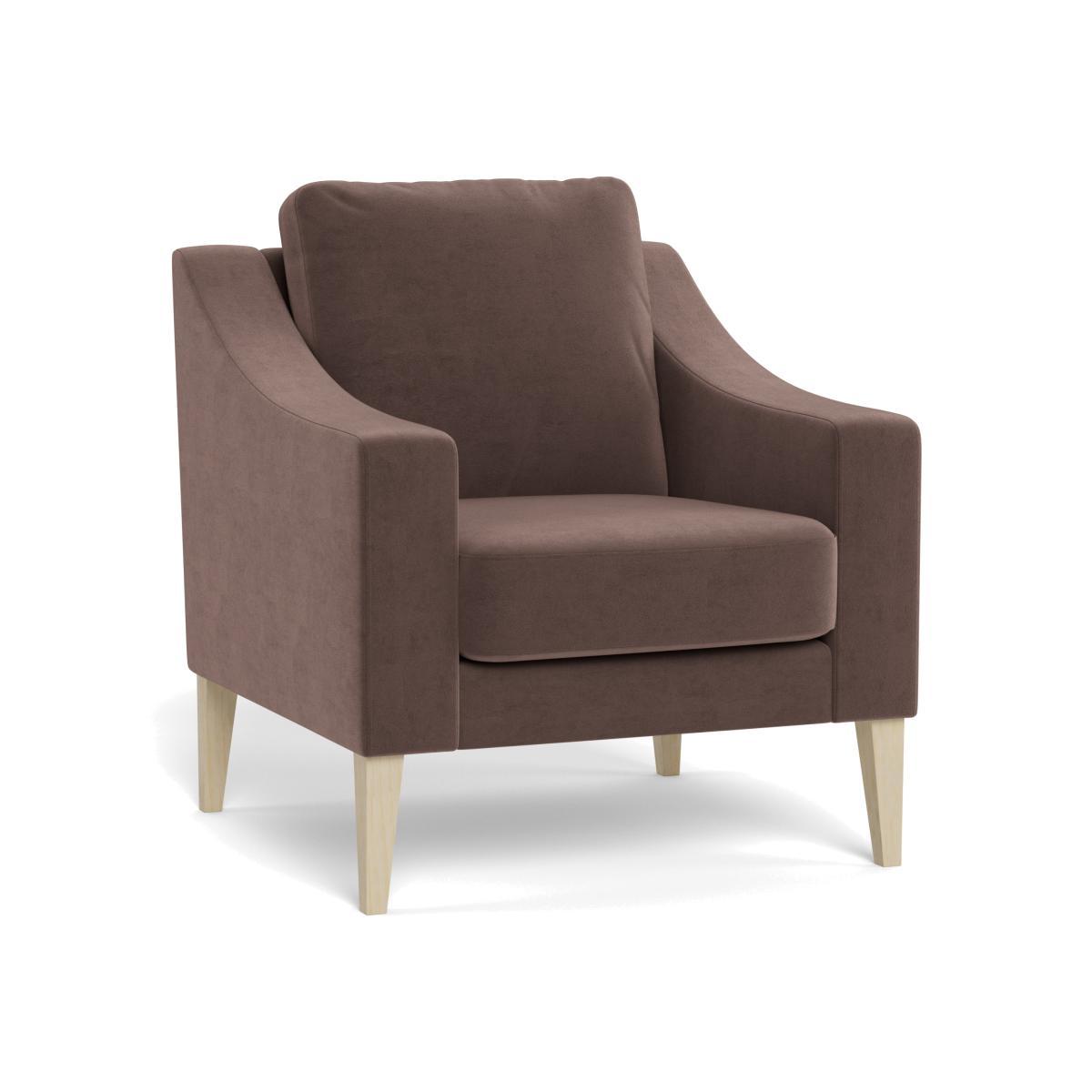 Heal's Richmond Armchair Velvet Mink Black Feet - Heal's UK Furniture – image 1