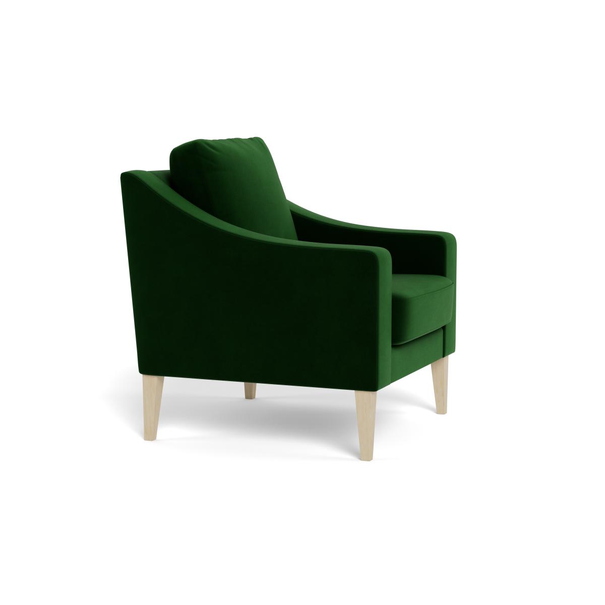 Heal's Richmond Armchair Smart Velvet Forest Black Feet – image 3