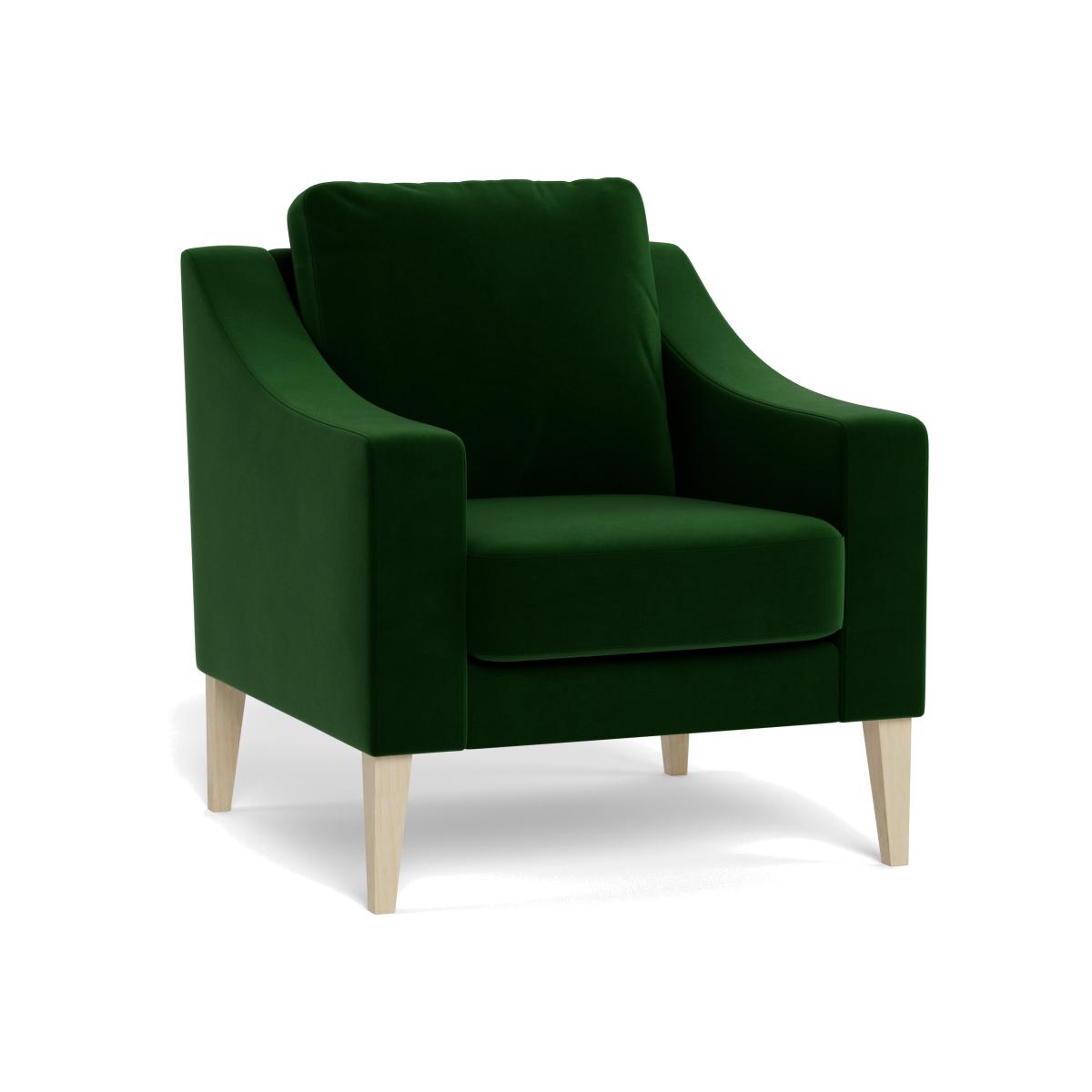 Heal's Richmond Armchair Smart Velvet Forest Black Feet – image 1