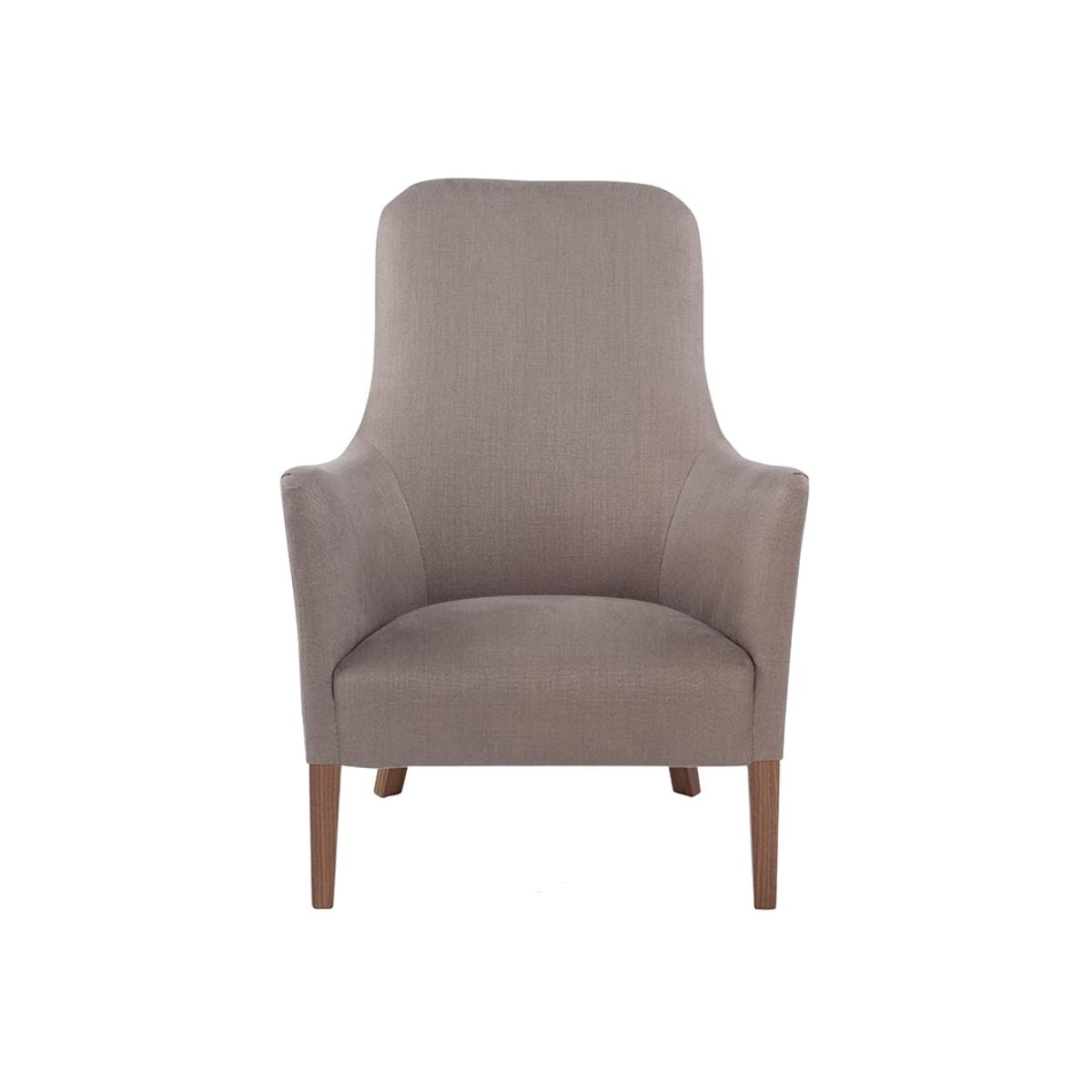 Heal's Pendel Armchair Capelo LinenCotton Snow Drop Walnut Feet - Heal's UK Furniture – image 1