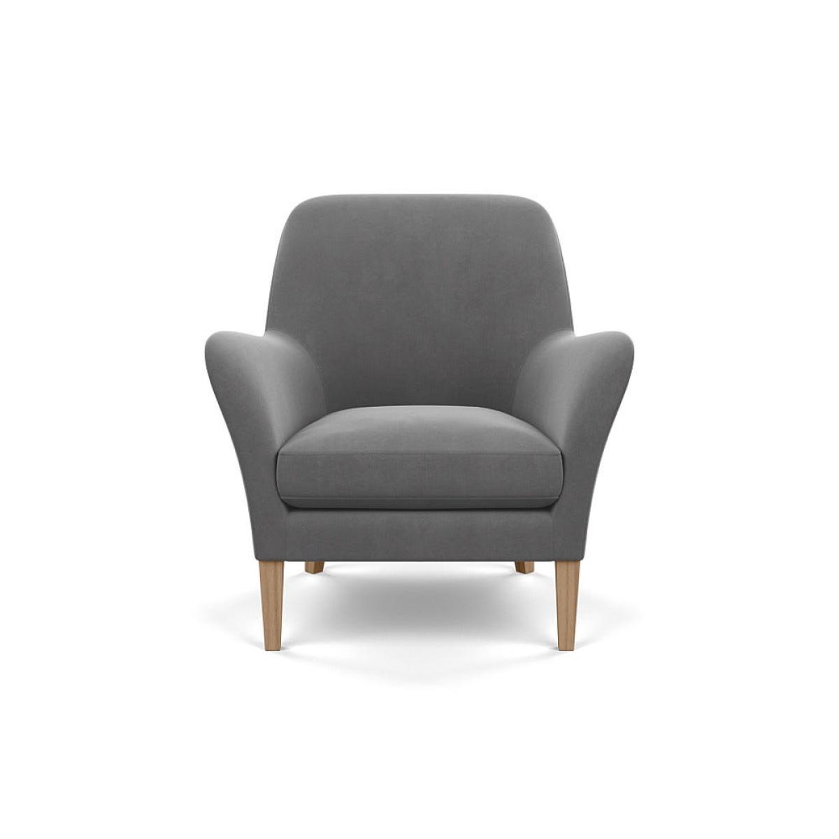 Heal's Wallis Armchair Smart Velvet Mercury Stained Oak Feet – image 2