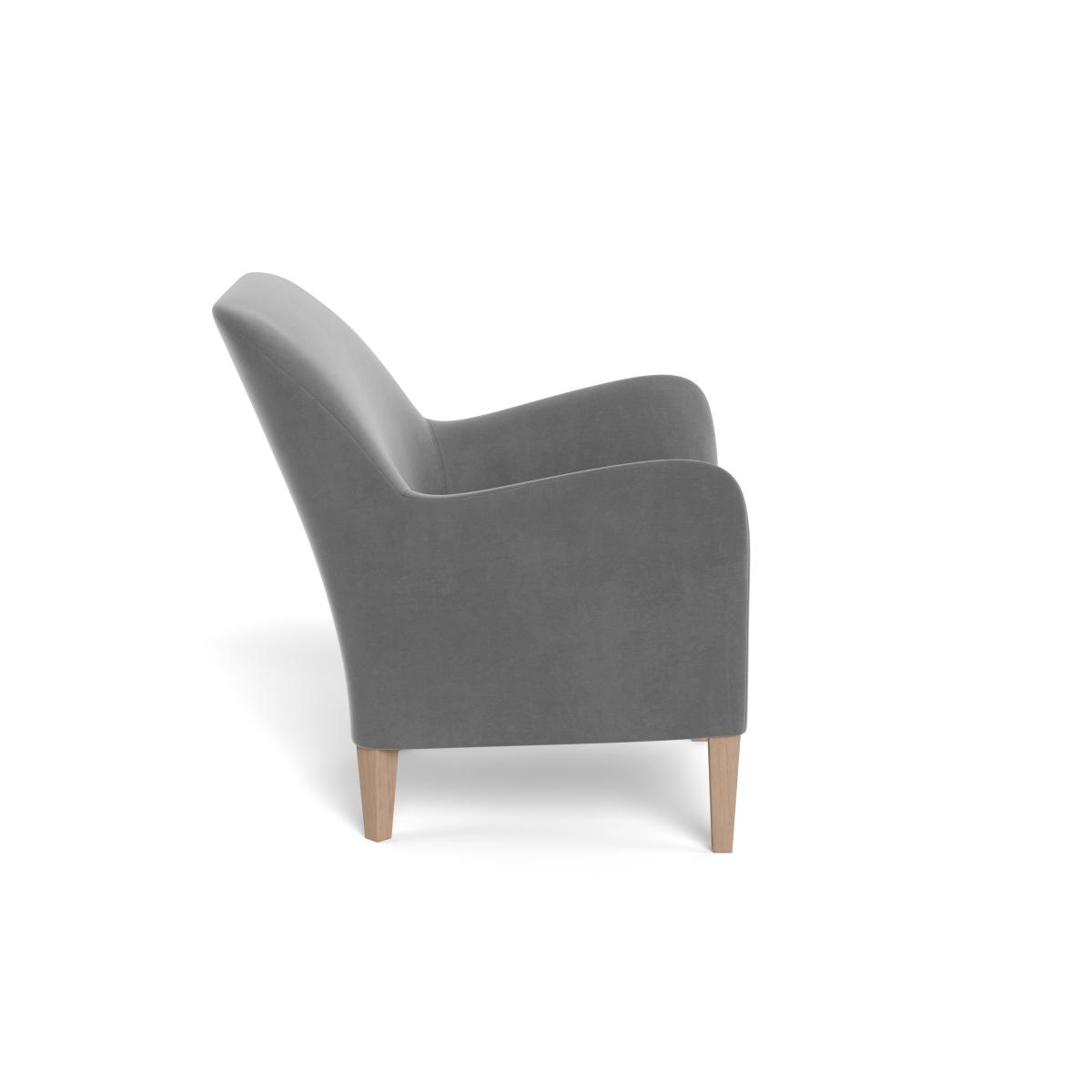 Heal's Wallis Armchair Smart Velvet Mercury Stained Oak Feet – image 4