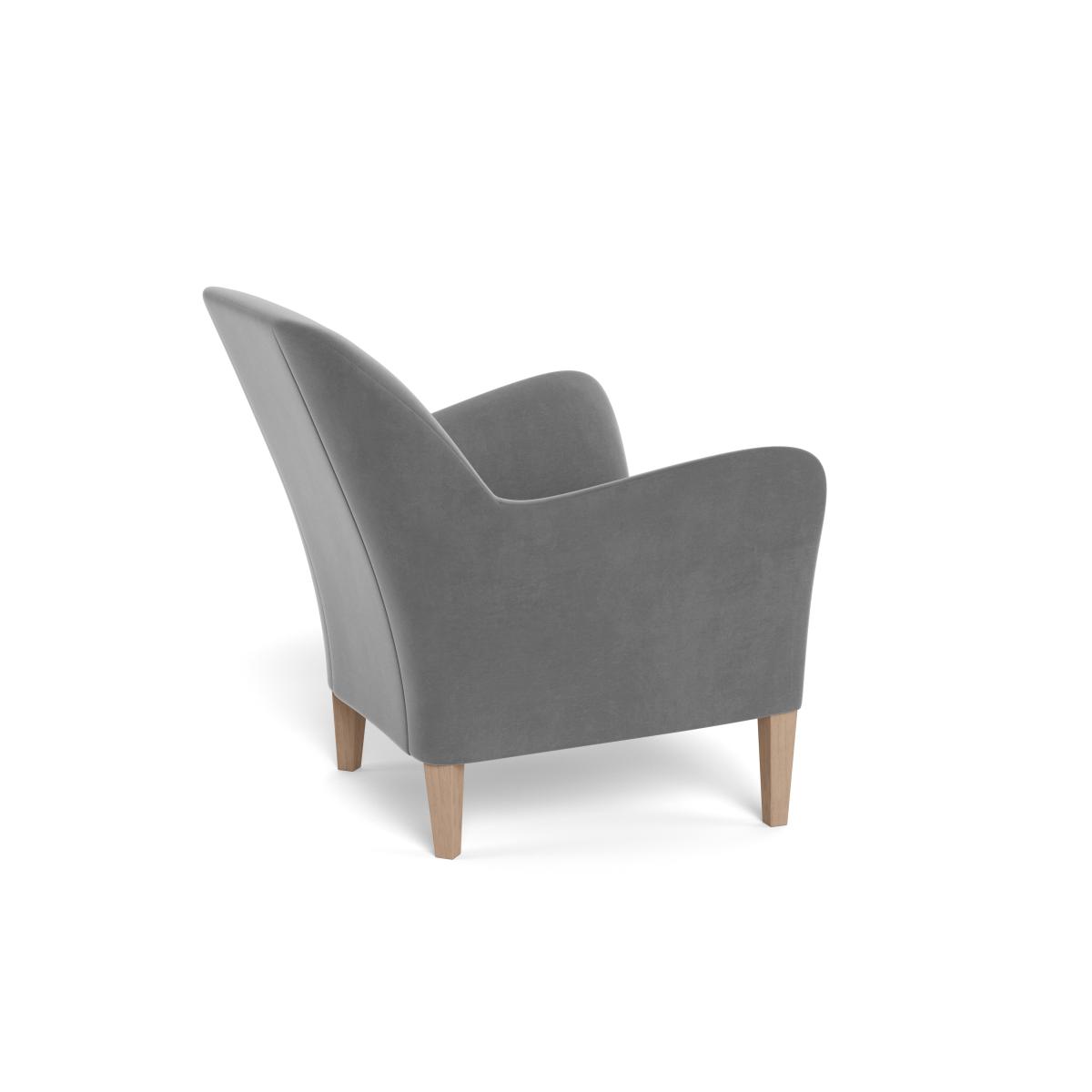 Heal's Wallis Armchair Smart Velvet Mercury Stained Oak Feet – image 5