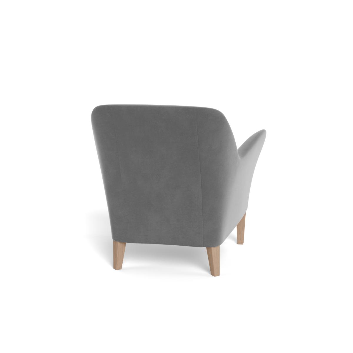 Heal's Wallis Armchair Smart Velvet Mercury Stained Oak Feet – image 6
