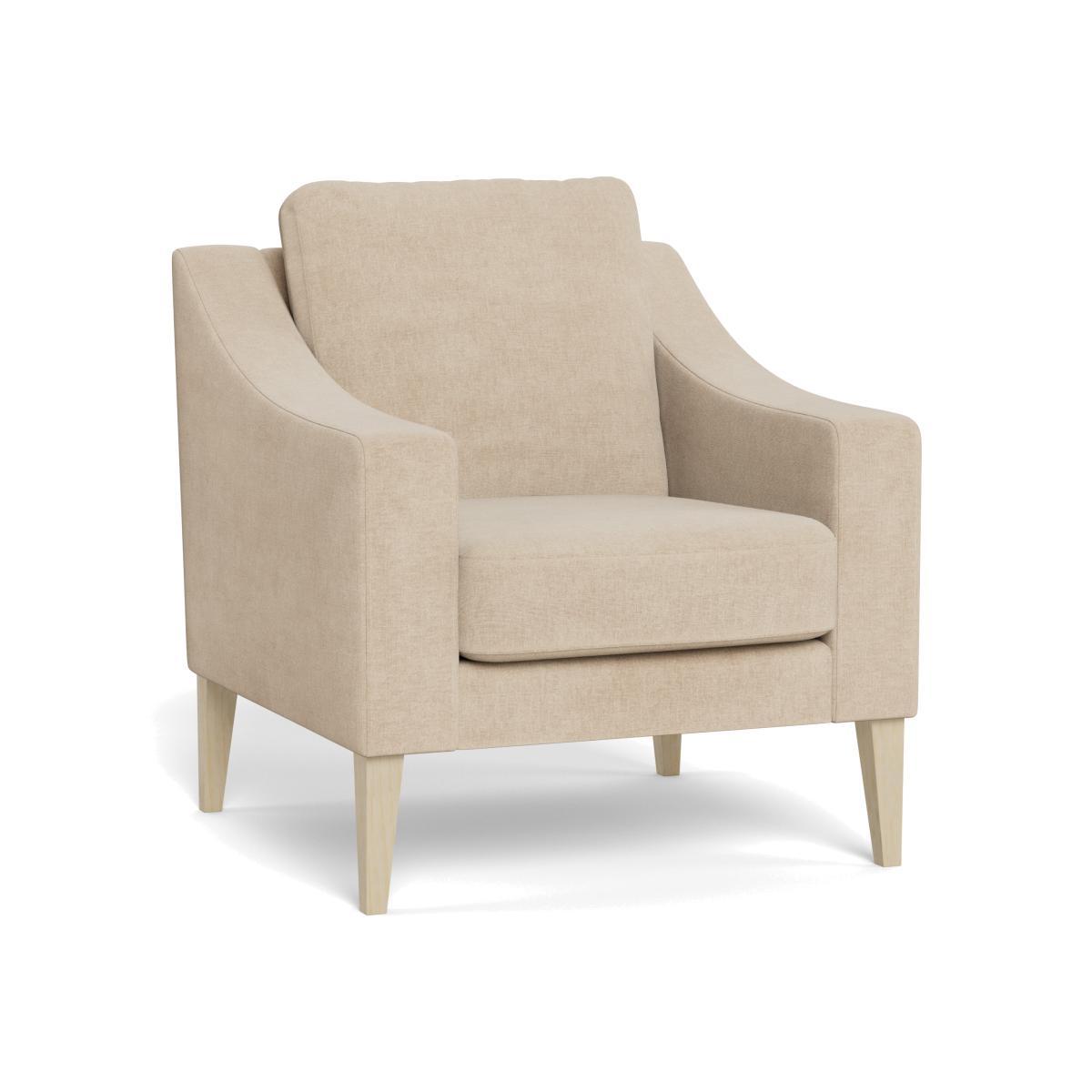Heal's Richmond Armchair Brushed Cotton Oat Black Feet - Heal's UK Furniture – image 1