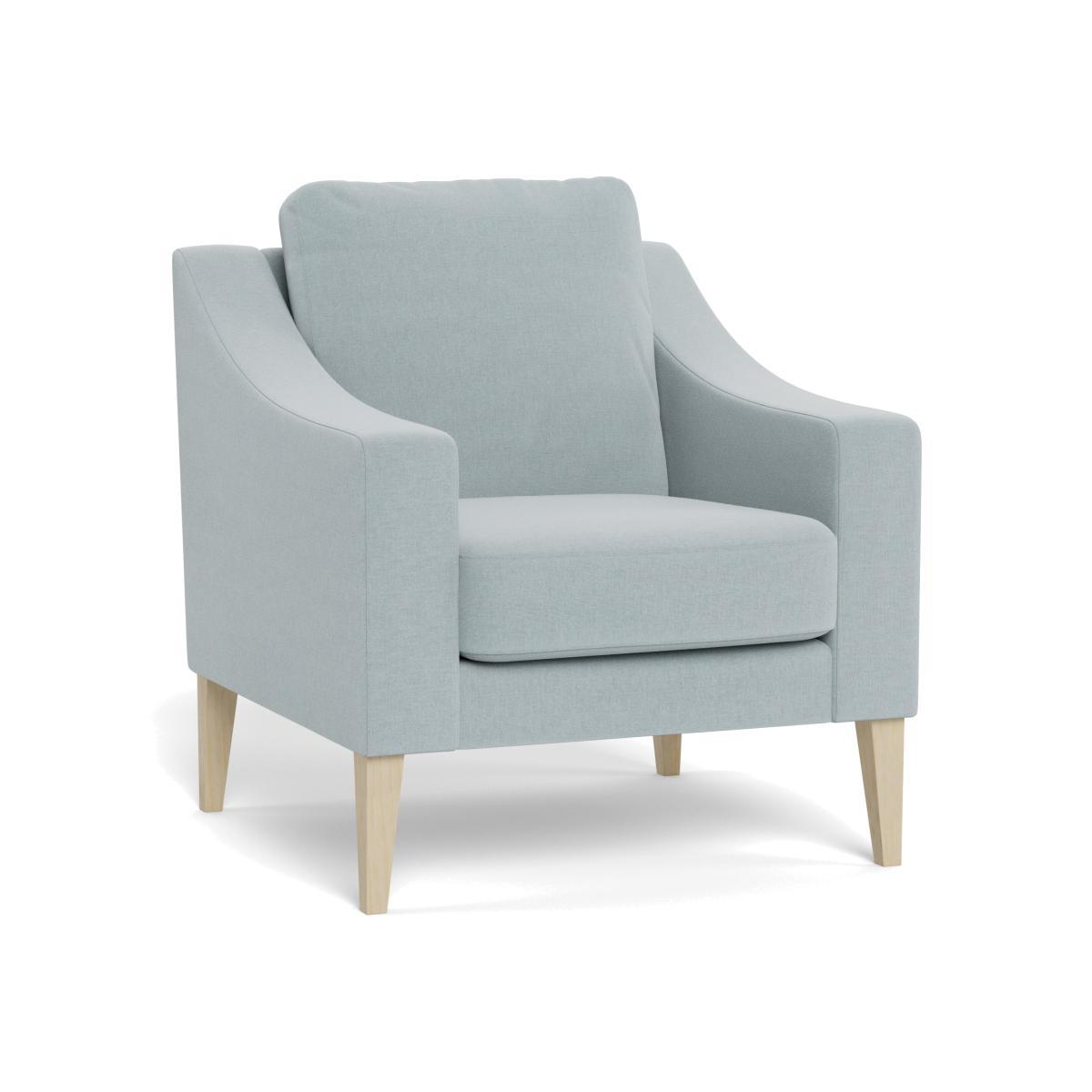 Heal's Richmond Armchair Brushed Cotton Mist Natural Feet - Heal's UK Furniture – image 1