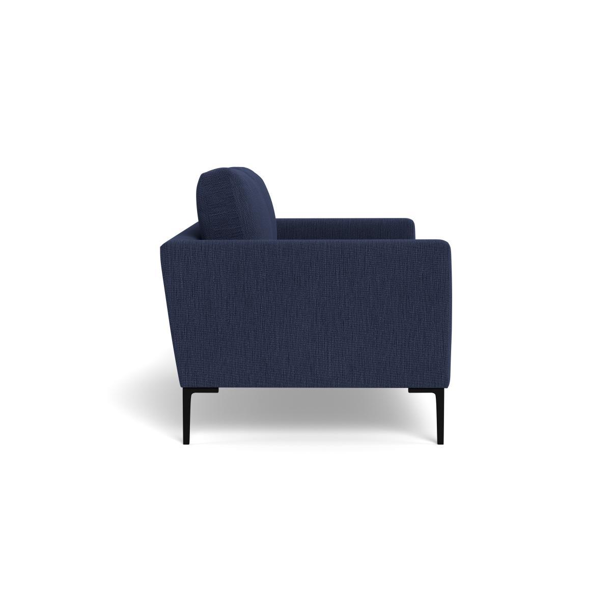 Heal's Eton 2 Seater Sofa Smart Linen Mix Navy Black Feet - Heal's UK Furniture – image 3