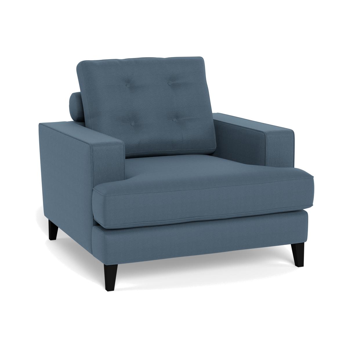 Heal's Mistral Armchair Capelo Linen-Cotton Mineral Black Feet – image 1
