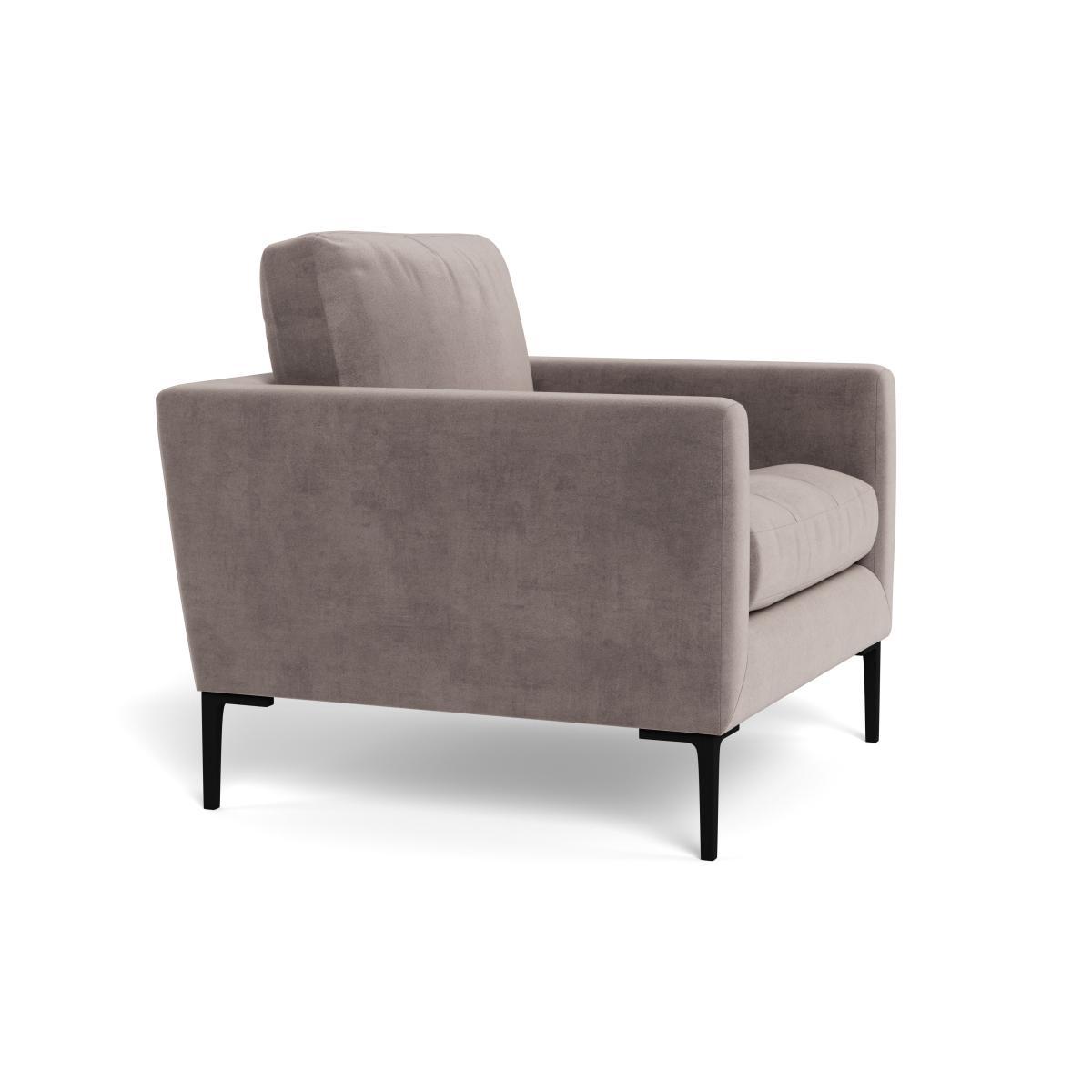 Heal's Eton Armchair Smart Luxe Velvet Mushroom Brass Feet - Heal's UK Furniture – image 2