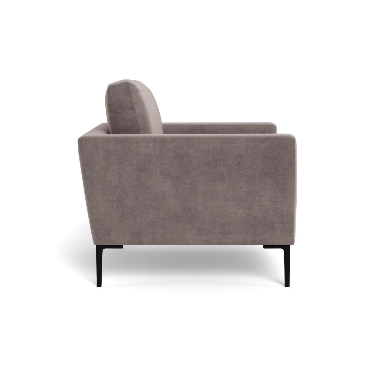 Heal's Eton Armchair Smart Luxe Velvet Mushroom Brass Feet - Heal's UK Furniture – image 3