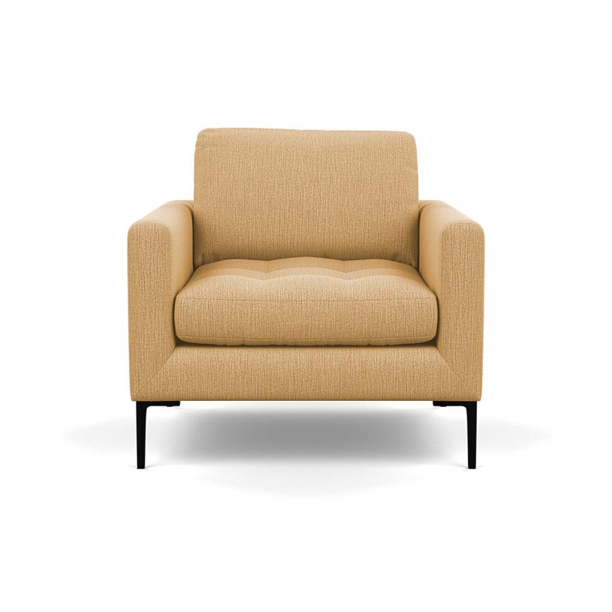 Heal's Eton Armchair Smart Linen Mix Sand Black Feet – image 2