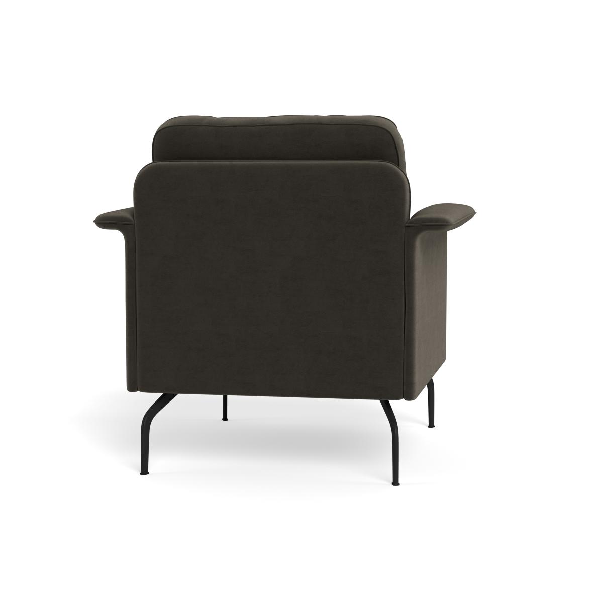 Heal's Iver Armchair Velvet Charcoal Black Feet – image 6