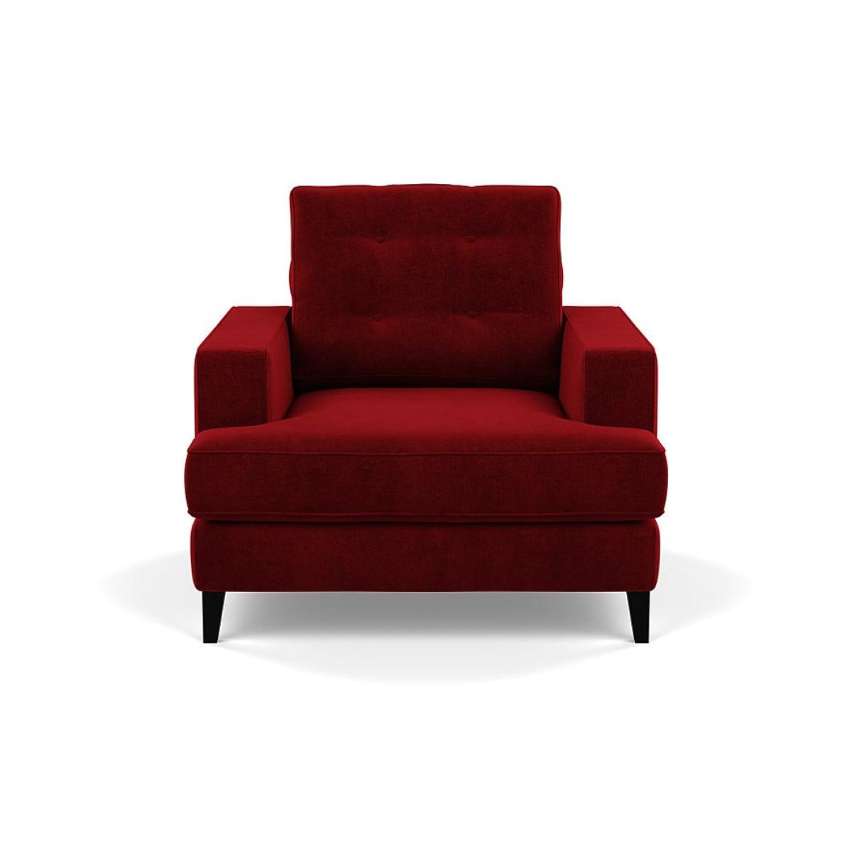 Heal's Mistral Armchair Smart Luxe Velvet Mulberry Black Feet – image 2