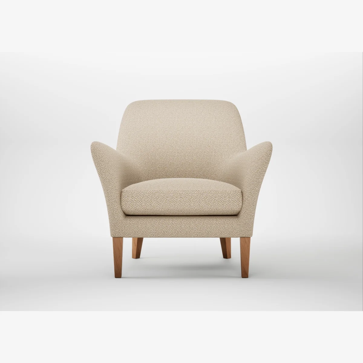 Heal's Wallis Armchair Loop Twill Fossil Natural Feet