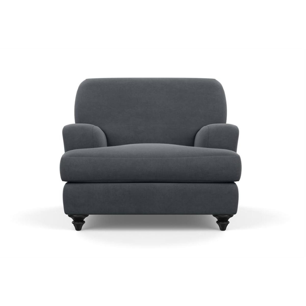 Heal's Hampstead Armchair Smart Velvet Grey Black Feet - Heal's UK Furniture – image 2