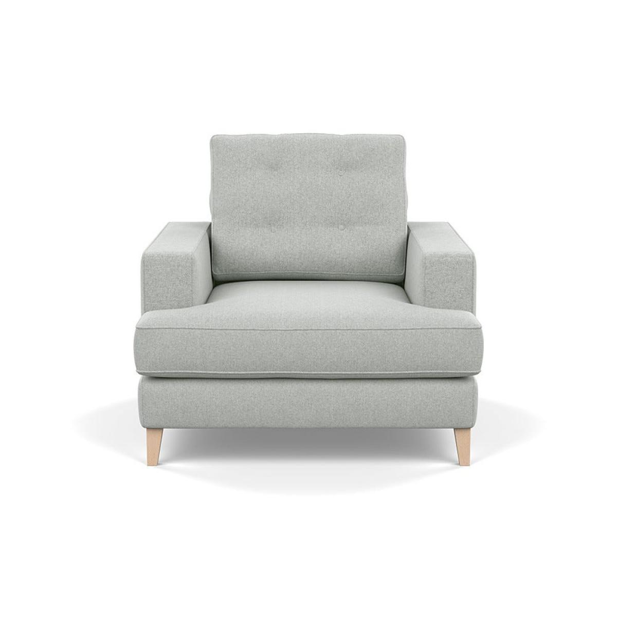 Heal's Mistral Armchair Melton Wool Limestone Natural Feet – image 2