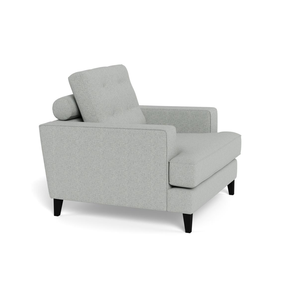 Heal's Mistral Armchair Melton Wool Limestone Natural Feet – image 3
