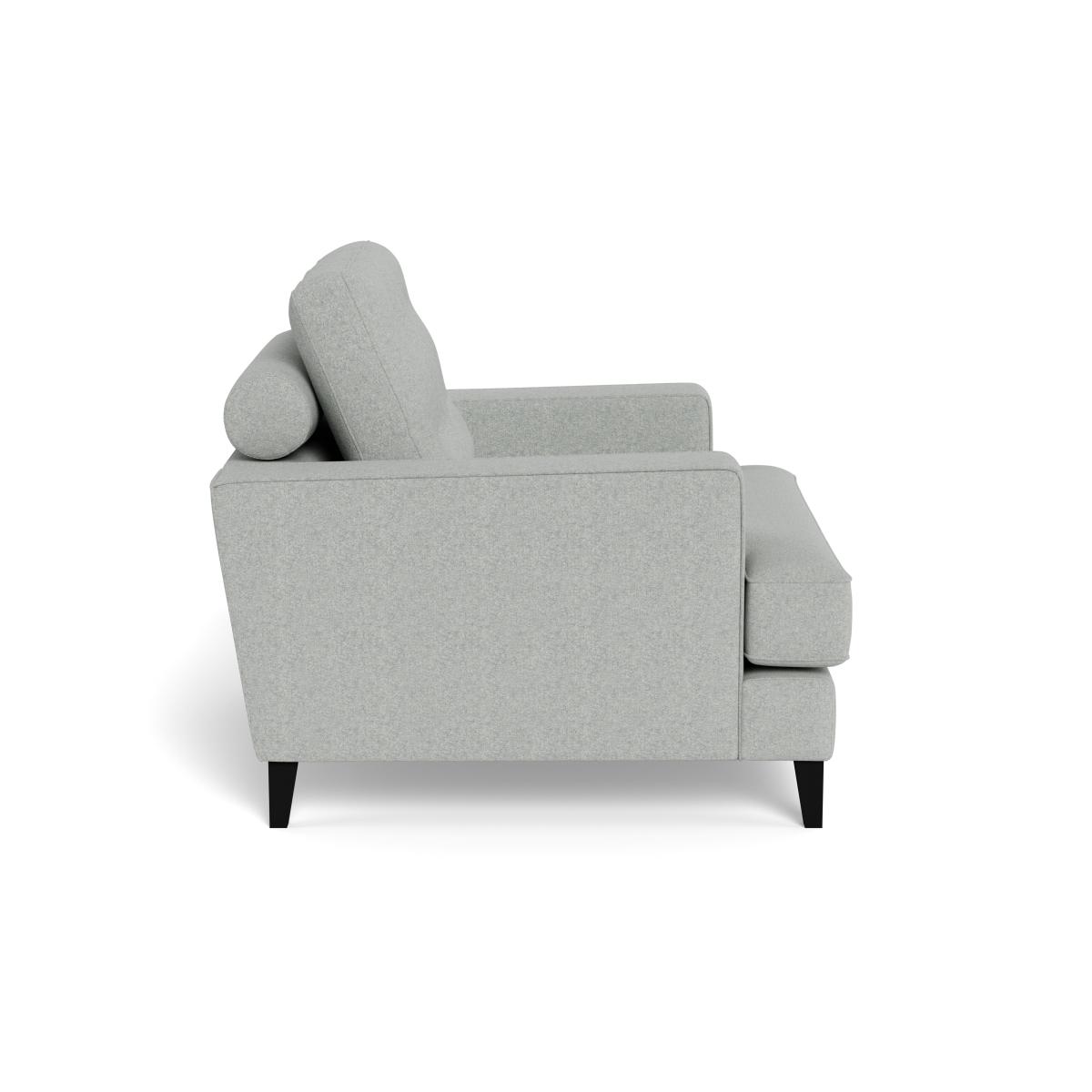 Heal's Mistral Armchair Melton Wool Limestone Natural Feet – image 4