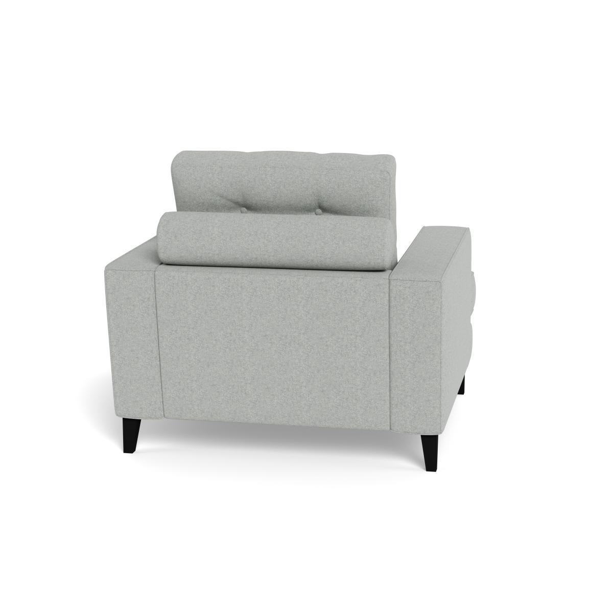 Heal's Mistral Armchair Melton Wool Limestone Natural Feet – image 6