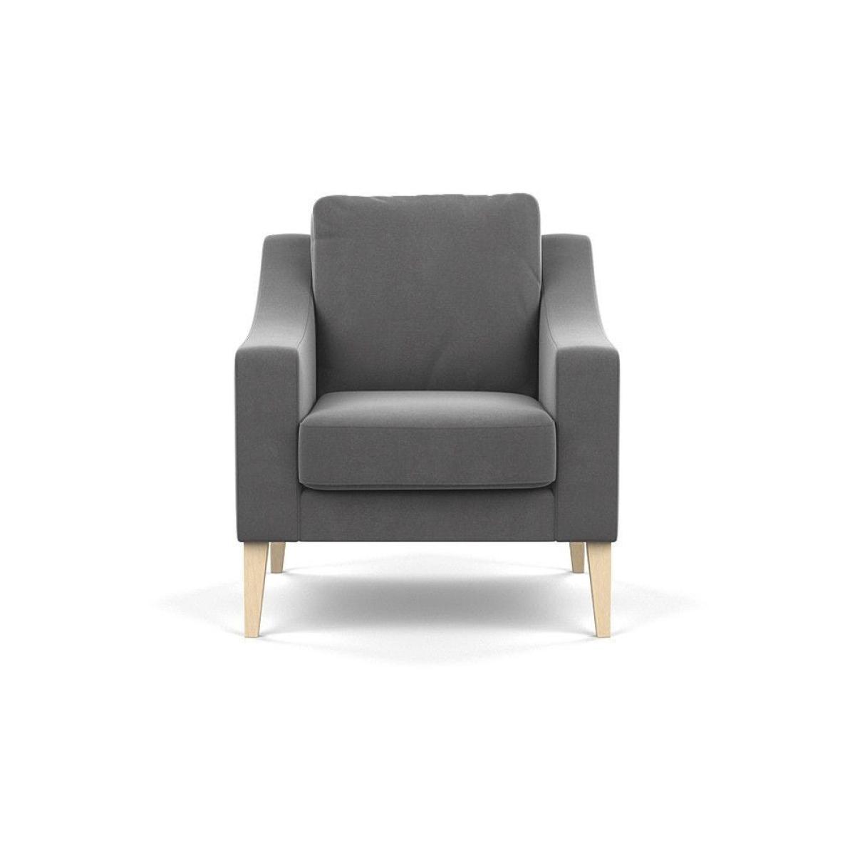 Heal's Richmond Armchair Smart Luxe Velvet Ocean Black Feet - Heal's UK Furniture – image 11